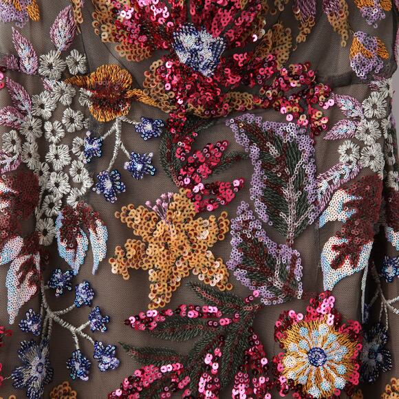 Bronx and Banco Dahlia Gown in Sequin Multi Size S - Picture 7 of 8